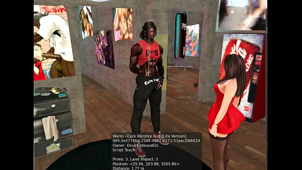 Babydoll takes deep inside a huge cock fucks guy cock squirt cum black bbc machinima second life FULL ON RED