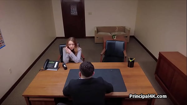 Head teacher fucks cooperating milf on his desk