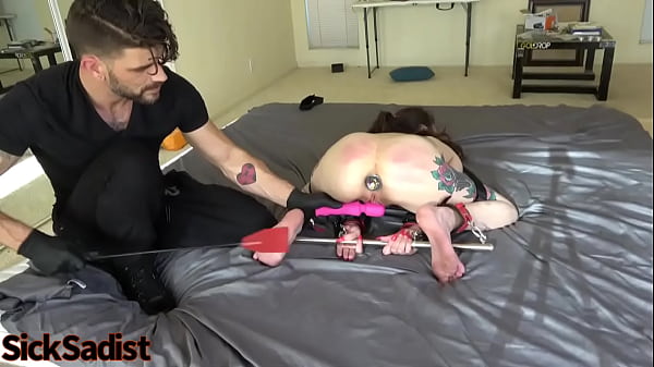 BDSM Restrained, Whipped, & Squirting (HOT)