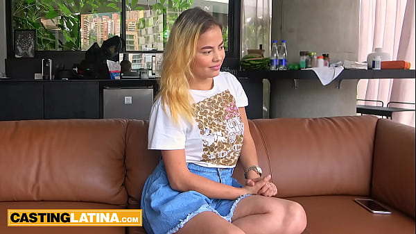 Cute big ass Latina pounded ass on dick after casting and giving a blowjob