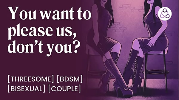 Femdom disciplines submissive boyfriend | “Give us an orgasm if you want to cum” | Real amateur couple threesome